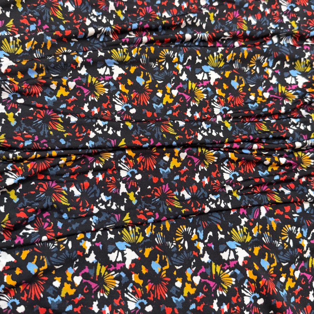 Tanya Taylor Multicolor Floral Effie Ruched Dress - size Medium - Picture 7 of 16